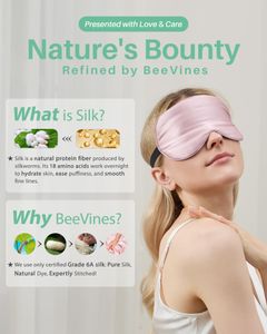 BeeVines Silk Sleep Mask 2-Pack – Soft Eye Masks for Sleeping