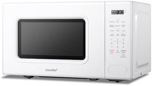 COMFEE CMO-C20M1WH Retro Microwave with 11 power levels, Fast Multi-stage Cooking, Turntable Reset Function Kitchen Timer, Speedy Cooking， Weight/Time Defrost, Memory function, Children Lock, 700W