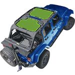 ALIEN SUNSHADE Jeep Wrangler 2-Piece Mesh Shade Top Cover with 10 Year Warranty Provides UV Protection for Front And Rear Passengers 4-Door JKU (2007-2017) (Green)