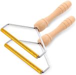 2PCS Pet Hair Remover Lint Remover Roller Carpet Scraper Cleaner Pro Wooden Handle For Clothes Carpet Cat Dog Hair Fuzz