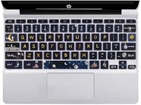 WSLUCKO Keyboard Cover Skin for HP Chromebook 11 x360 11.6", HP Chromebook 11 G2/G3/G4/G5/G6 EE/G7 EE 11.6’’,HP Chromebook 14-ca 14-ak14-X Series/HP Chromebook 14 G2 G3 G4 Keyboard Protector,Spaceman