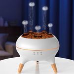 Essential Oil Diffuser for Bedroom, 250ml Flame Diffuser, Jellyfish Mist Volcano Diffuser Humidifier, 8 Colour LED Lights Electric Aromatherapy Diffuser, Air Room Diffusers with Timers, Auto Off