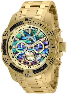 Invicta Men's Pro Diver Scuba Quartz Watch, Gold, 25094