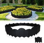 Garden Edging Border - 20.6FT Landscape Flower Bed Edging Borders, Plastic Garden Fence Lawn Edging Border, Interlocking Landscaping Edging Fencing Flexible Yard Lawn Border for Patio Pathway 30PCS