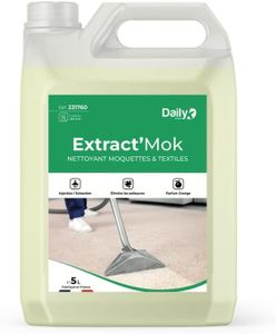 DAILY K - Nettoyant moquette et textile - Nettoyant détachant - Fabriqué en France - Bidon de 5 Litres