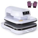 15x15in Auto Heat Press Machine, 1600W Intelligent Sublimation Heat Press with Auto Open, High Pressure & Memory Function for T-Shirts, HTV Vinyl, Sublimation Projects