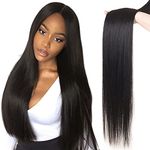 Straight Human Hair Single Bundles 20 Inch 100% Unprocessed Virgin Brazilian Hair Weaves Real Straight Human Hair Weft 1 Bundle (20)