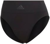 Adidas Women's Seamless Hi-Leg Brief Panty Underwear, Black/Black, Large