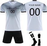 Personalised Football Kit Custom Football Jerseys Shirt with Name Number Football Shirts Shorts and Socks Set Gifts