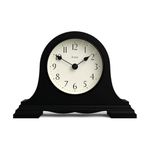 Jones Clocks® Speakeasy mantel clock | Classic Napoleon’s hat design | Black | Contemporary classic style for desk, table, shelf or bedside