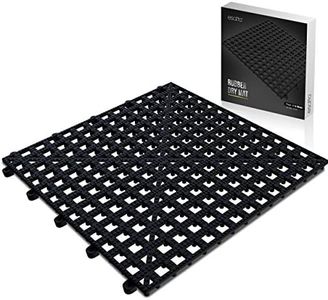 Esatto 6 Pack Interlocking Shelf Mats 12″, Black – for Spills, Clean Bars, Stain Protection, and an Anti-Slip Surface