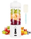 COKUNST Portable Blender for Shakes and Smoothies, 18 Oz Type-C USB Rechargeable Personal Blender, Powerful Mini Juice Blender with 6 Blades Ice Tray and Cleaning Brush for Travel Sports Kitchen