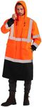 sesafety Safety Rain Coats for Men Work, Class 3 HighVisibility Rain Gear Construction, Reflective Hi Vis RainJacket Lightweight Waterproof