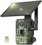 SEHMUA Trail Camera Cellular Trail Cameras 2.7K Live Streaming 4G LTE Trail Cellular Camera Gen 3rd Solar Trail Camera Game Camera Remote Phone Access Playback Motion Activated 0.2s Trigger Time Green