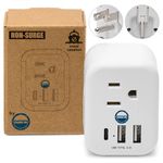 Cruise Approved Power Strip Foldable, Non Surge Protector Travel Power Strip, Multi Plug, 6 Outlets, 2 USB-A, 1 USB-C, & 3 AC Outlet for Carnival, Celebrity, Princess, & Major Lines in 2025 & 2026