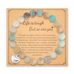 Get Well Soon Gifts for Women Girls Bead Bracelets for Women Best Friend Christmas Birthday Gift for Daughter Mom Inspirational Gifts for Sister Besties Natural Stone Bracelet for Girls Women