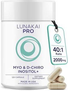 Lunakai PRO - Clinically Studied USA Made Myo-Inositol & D-Chiro Inositol Supplement for Women - 40:1 Ratio 4000mg with CoQ10 Folate & Vitamin D3 - Daily Hormone Balance & Ovarian Support - 120ct
