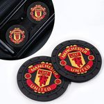 For Manchester United Fans Car Cup Holder Coasters,Football Stuffs for Cars,Manchester United Car Cup Coasters for Cup Holder,2 Car Cup Holder Insert,Anti-Split Dust Proof Car Cup Mat,Car Coasters,7cm