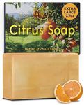 O Naturals Exfoliating Soap Bar - Citrus Exfoliating Bar Soap, All Natural Face Soap, Mens Soap Bar Soap For Men - Soap for Men Face Soap Bar Mens Bar Soap with Apricot Kernels Moisturizing Men Soap