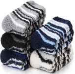 EBMORE Fuzzy Socks for Men & Women Slipper Fluffy Warm Winter Thick Cozy Sleep Socks Cabin Comfy Socks Soft Stocking Stuffers Christmas Gift Socks