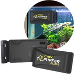 FL!PPER Flipper Cleaner Float - 2-in-1 Floating Magnetic Aquarium Glass Cleaner - Fish Tank Algae Cleaner - Scrubber & Scraper Aquarium Cleaning Tools – Floating Fish Tank Cleaner, Max