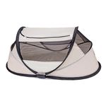 DERYAN Travel Cot travel cot - BabyBox - Pop up - Lightweight, compact and foldable - Unfolded in just 2 seconds - With mosquito net and carry bag - Cream