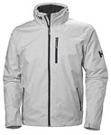 Helly Hansen Crew Hooded Midlayer Jacket Mens Grey Fog M