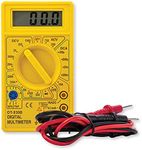 Handy Hardware 12V Digital Multimeter with 19 Ranges and 7 Functions, Yellow