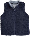 Mud Pie Girls Children Sherpa Zip Navy Vest