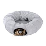 PAWZ Road Cat Tunnel with Central Mat, Cat Tube with Hanging Balls and Peek Hole, Cat Toy for Small Pets Kittens Rabbits Puppy