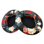 Replacement Studio3 Earpads Ear Pad Cushion Cover Compatible with Beats by Dr.Dre Studio 2.0 B0500 B0501 Wired/Wireless & Studio 3.0 Over-Ear Headphones (Floral Black)