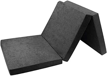 FORTISLINE - Klappmatratze 195x60x9cm - 3-teilige Faltmatratze - H2 Gästematratze - Camping Faltbare - Kamping Bett - Waschbar Bezug - Erwachsene Klappbar - Reisematratze - Schaumstoff Matratze
