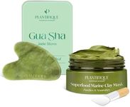 PLANTIFIQUE Gua Sha Facial Tools and Korean Skincare Clay Mask – Hydrating Mud Mask with Avocado & Superfoods
