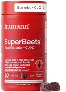 HumanN SuperBeets Heart Gummies Advanced - CoQ10 100 mg Plus Beet Root Powder & Grape Seed Extract, SuperBeets Gummy 60 Count