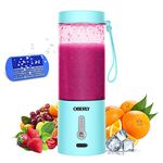 Portable Blender for Shakes and Smoothies, OBERLY Personal Travel Blender for Protein with 4000mAh USB Rechargeable Battery, Crush Ice, Frozen Fruit and Drinks, 18oz Mini Cup