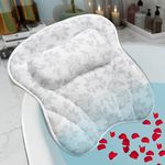 SVEUC Bath Pillow,Bathtub Pillow for Tub, 4D Air Mesh Spa Pillow with Head Neck Shoulder and Back Support,Comfortable Soft Luxury Bath Cushion with 6 Suction Cups,Fits All Bathtub,Hot Tub,Jacuzzi