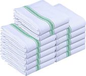 Utopia Towels Kitchen Dish Towels - 100% Cotton Dish Towels - Reusable Cleaning Kitchen Towels - Super Absorbent - Washable Dish Towels - 15 x 25 Inches (12-Pack, Green)