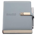 2025 Dairy,Academic Diary 2025 A5 Page A Day from January 2025 to December 2025,Organizer Daily Monthly Planner with Colorful Monthly Tabs,Pen,Pen Loop and Inner Pocket,Bookmarks (Blue)