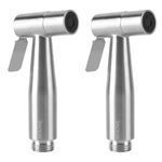 NEXOMS SSBG01 304 Grade Stainless Steel Health Faucet Gun/Spray Head (2 Pcs) - Without Hose and Hook (Silver)