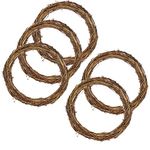 5 Pack Natural Grapevine Wreaths - Spring Grapevine Wreaths Decor Vine Branch Wreath Retro Christmas Rattan Wreath for Farmhouse Party Wedding Home Door Wall Hanging Decor