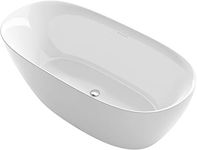 Unwind 67-in X 32-in Seamless Oval Freestanding Bath