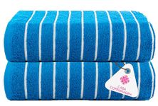 Casa Copenhagen - Egyptian Cotton Ecstatic 2 Pcs Hand Towel (40 X 60 cm) Colour : Electric Blue