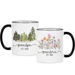 New Grandparents Gifts First Time 2025 Mug Grandma and Grandpa EST 2025 Coffee Mugs Grandparents to Human Pregnancy Announcement, New Grandpa and Grandma Gift, Baby Announcement Coffee Mugs Gifts