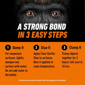 Gorilla Glue Crystal Clear Adhesive, 50ml – Strong Multi-Purpose