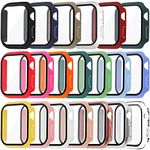 Tiorecime 20 Pack Case for Apple Watch Series 9/8/7 45mm with Tempered Glass Screen Protector, Ultra-Thin Shockproof Hard PC Protective Cover, All-Around Bumper Compatible with iWatch S9 S8 S7 45mm