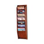 Wooden Mallet 7 Pocket Cascade Magazine Rack, Mahogany