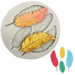 Feather Mould, Silicone Chocolate Mold Chocolate Feather Baking Cake Mould Fondant DIY Decorating Tools Feather Type for Kitchen Homemade Birthday Cake Christmas Party Dessert