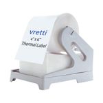 VRETTI Label Holder for Roll and Fan-Fold Labels, 2 in 1 External Label Stand for Shipping Thermal Label, Work with Desktop Shipping Label Printer