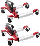 MERXENG 2PC Wheel Dolly, 1500LBS Capacity Car Dolly with Hydraulic Tire Jack for Vehicle Positioning for Truck RV Trailer