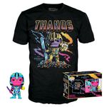 Funko Pop! & Tee: Marvel - Thanos - (BKLT) - Extra Large - (XL) - Marvel Comics - T-Shirt - Clothes With Collectable Vinyl Figure - Gift Idea - Toys and Short Sleeve Top for Adults Unisex Men